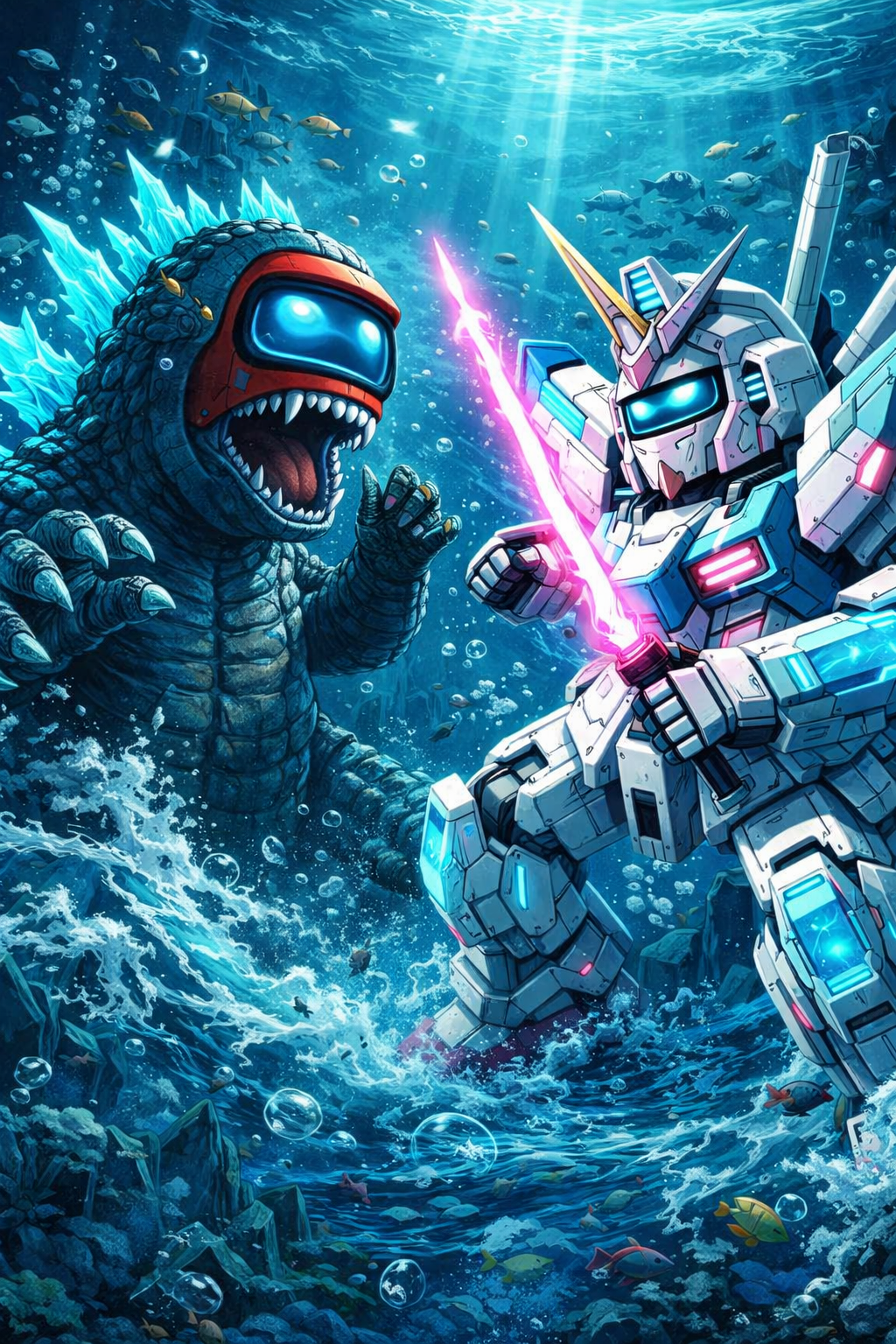 AmongUs Godzilla Vs Gundam Unicorn